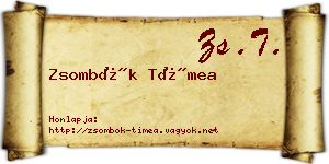 Zsombók Tímea névjegykártya
